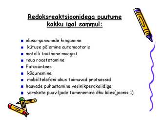 Redoksreaktsioonid #3