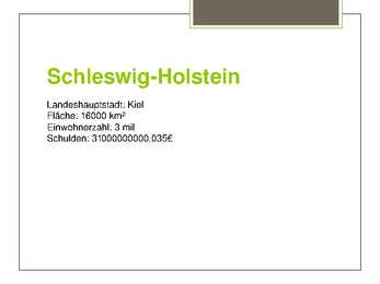 Schleswig-Holstein Power Point esitlus #3