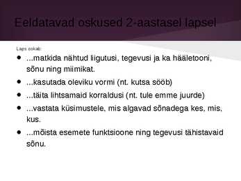 1-2 aastase lapse areng #15