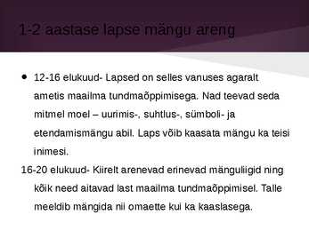 1-2 aastase lapse areng #7