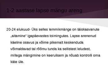 1-2 aastase lapse areng #8