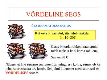 võrdeline seos #2