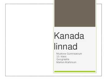 Kanada linnad