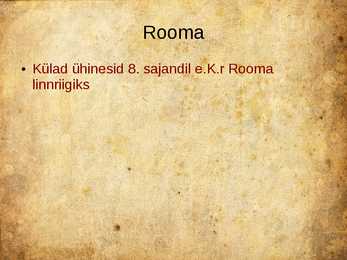 Rooma arhitektuur - powerpoint esitlus #2