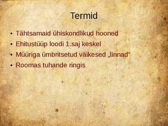 Rooma arhitektuur - powerpoint esitlus #17