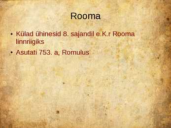 Rooma arhitektuur - powerpoint esitlus #3