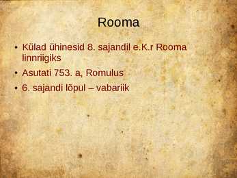 Rooma arhitektuur - powerpoint esitlus #4