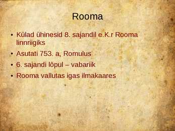 Rooma arhitektuur - powerpoint esitlus #5