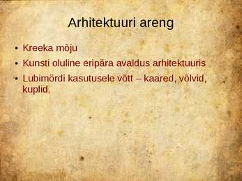 Rooma arhitektuur - powerpoint esitlus #8