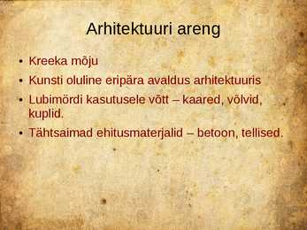 Rooma arhitektuur - powerpoint esitlus #9