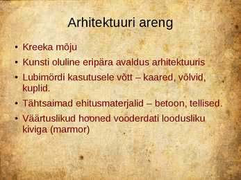 Rooma arhitektuur - powerpoint esitlus #10
