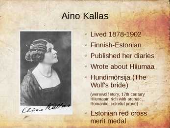 Estonian women writers - powerpoint presentation #18