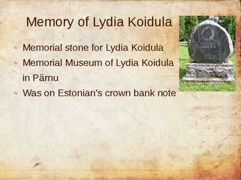 Estonian women writers - powerpoint presentation #34