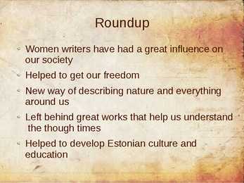 Estonian women writers - powerpoint presentation #37