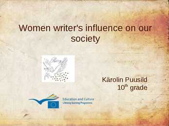 Estonian women writers - powerpoint presentation