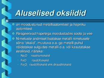 Anorgaanilised ained #4