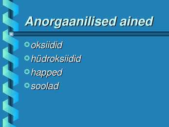 Anorgaanilised ained
