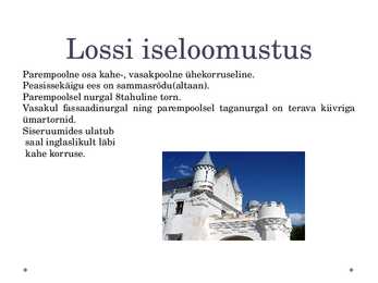 Objekti kirjeldus - Alatskivi loss #5