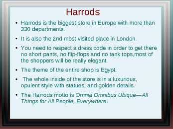 Harrods-Selfridges-Marks and Spencer history and facts #7