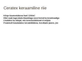Keraamilised kiud #4
