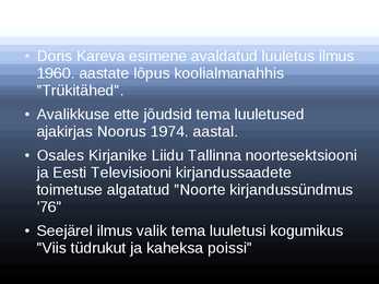 Esitlus Doris Karevast #4