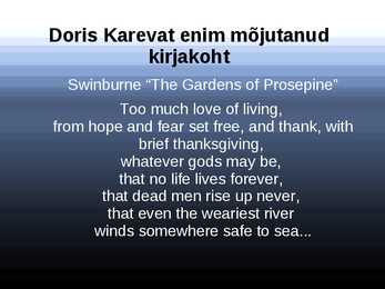 Esitlus Doris Karevast #8