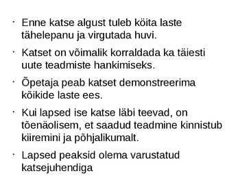 Loodusalaste õpitegevuste organiseerimise vormid ja meetodid #10