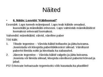 Loovtööd loodusõpetuses #13
