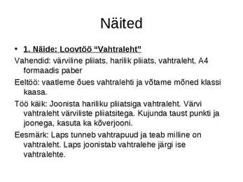 Loovtööd loodusõpetuses #4