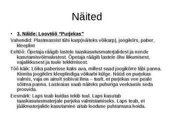 Loovtööd loodusõpetuses #8