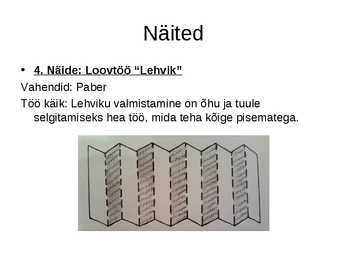 Loovtööd loodusõpetuses #10