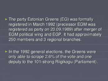 The Estonian Green Party #3