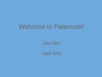 Welcome to Palamuse