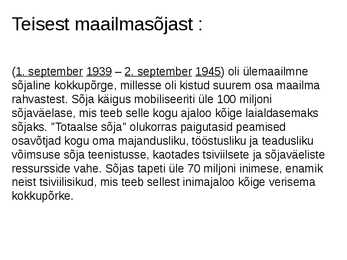 Teine Maailmasõda #2
