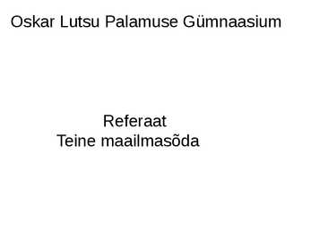 Teine Maailmasõda