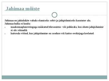 Jahiseadus #5