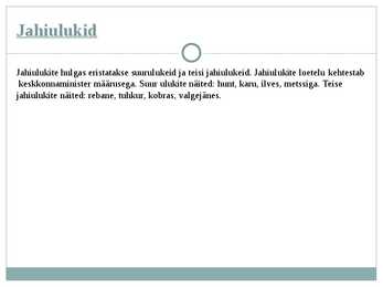 Jahiseadus #6
