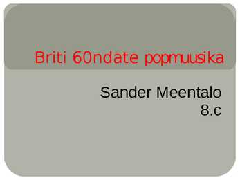 Briti 60ndate popmuusika
