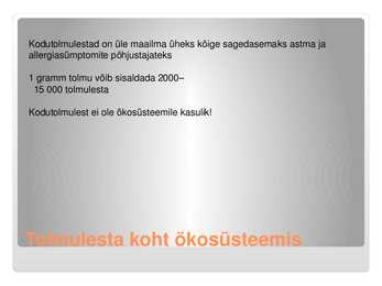 Kodutolmulest #9