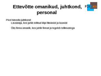 Oma ettevõtte koostamise plaan-Esitlus #12