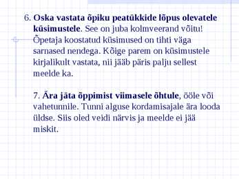 Kontroltööks õppimine #4
