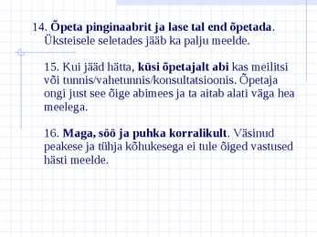 Kontroltööks õppimine #8