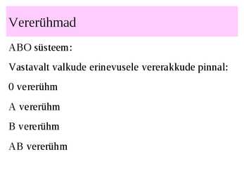 Vereringeelundkond #30