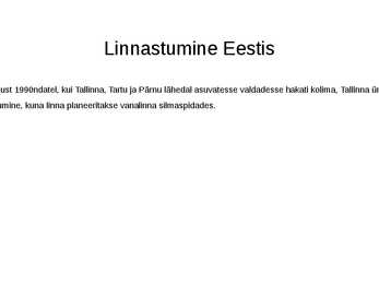 Linnastumine-Autostumine #6