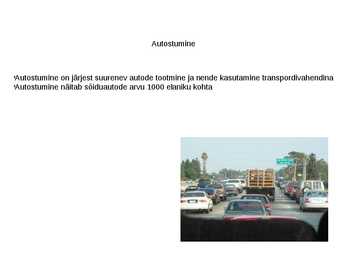 Linnastumine-Autostumine #8