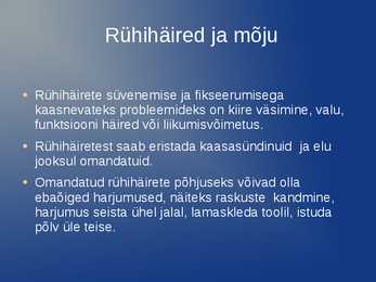 Rüht ja rühihäired #7