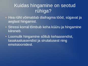 Rüht ja rühihäired #9