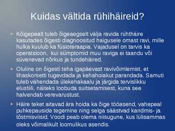 Rüht ja rühihäired #10