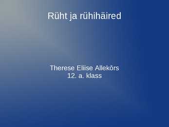 Rüht ja rühihäired
