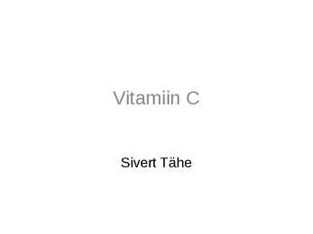 Vitamiin C